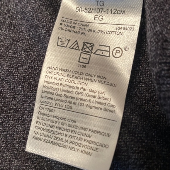 NWT $69 BANANA Republic Luxury Blend Pullover Sweater Heather Gray with Cashmere - Picture 12 of 15